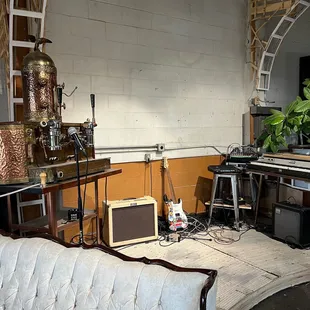 a coffee machine and a couch
