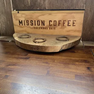 Where coffee orders come out of in lounge area
