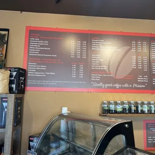 Beginning of the menu