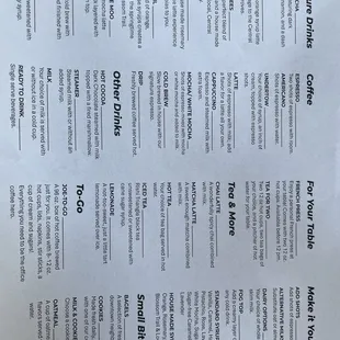 Full Menu