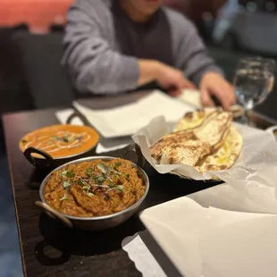 Malai Kofta, Garlic Naan, Baingan Bharta