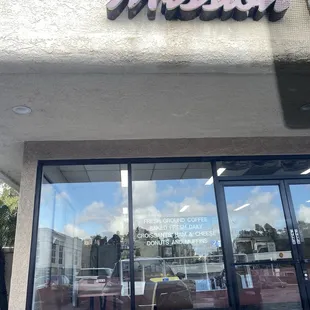 The front of the building-