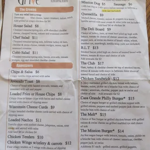 Menu 2023 Sat &amp; Sun 11a-2p