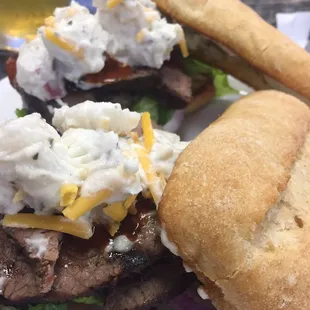 Tri Tip Samdwich - I put potato salad inside - #elevate