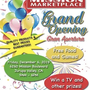 Big Grand Opening 12/6/19
