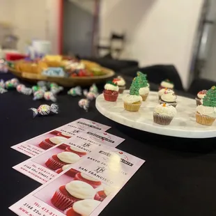cupcakes on a white plate