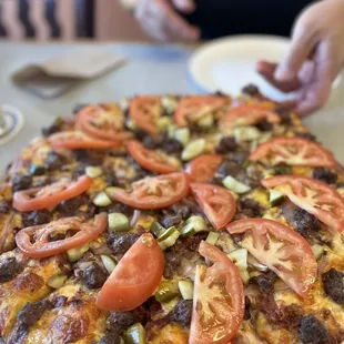 Cheeseburger pizza thee best
