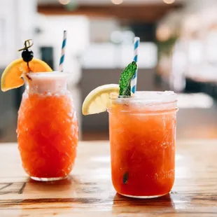 Fresh, strong cocktails