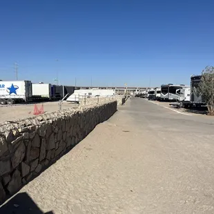 Behind rv