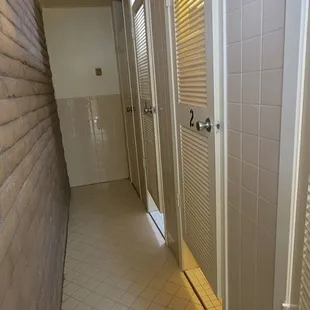 Lots of shower stalls.