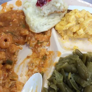 Shrimp étouffée plate lunch