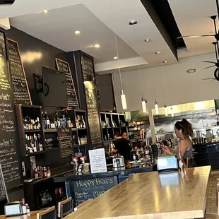 a woman at the counter