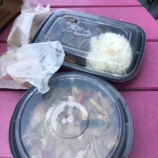 Lunch Drunkard&apos;s Noodles and Lunch Korean BBQ Galbi Rice Bowl to go