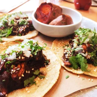 Chicken in Mole Negro Taco