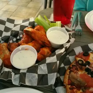 Wings...extra dressing costs $$