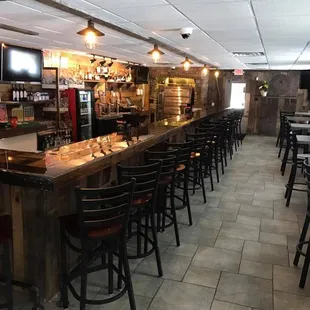 the bar and seating area