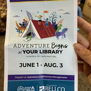 Summer reading program going on now for the kids!