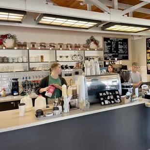 customers at the counter