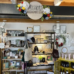 the interior of the store