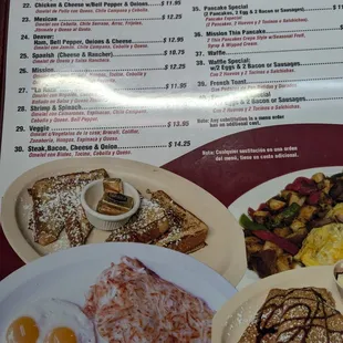 crepes, menu
