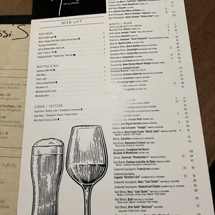 drinks menu 1/2025