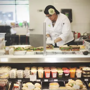 making fresh sandwiches