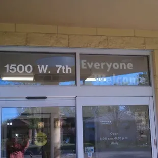 Front door, Everyone Welcome!