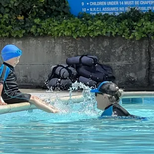 working on kicking and having fun