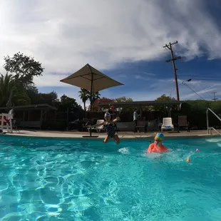 Jumping in the pool is everyone favorite