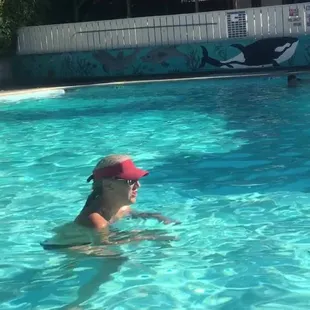Miss Jean waiting for a jumper at Northbridge Pool