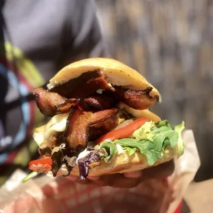 BLT is a heap of thick bacon you&apos;d not want to miss.  Their BLT is clean with fresh greens, aioli and magical bun.  Amazing.
