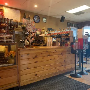 Cozy little area where specialty coffees can be ordered.