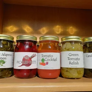 Locally made pickled items