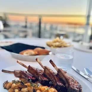 Roasted Rack of Lamb with a view! So approved by @neeks93