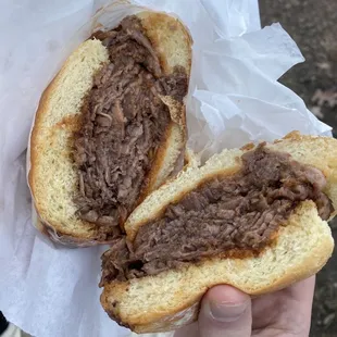 BBQ brisket sandwich