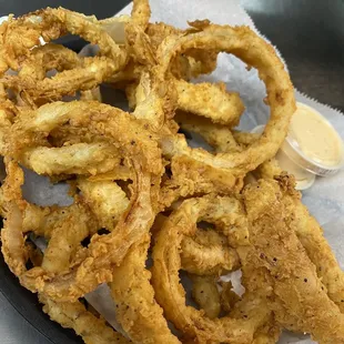 Onion rings. Light and flaky. Delicious!