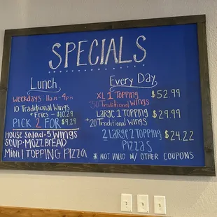 Specials list