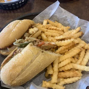 Philly cheesesteak but with chicken.