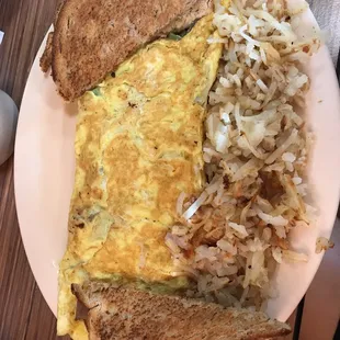 Steak omelet