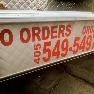 February 2020. Cash only Mexican food truck. For to go orders call 405.549.5497.