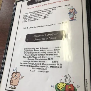 the menu