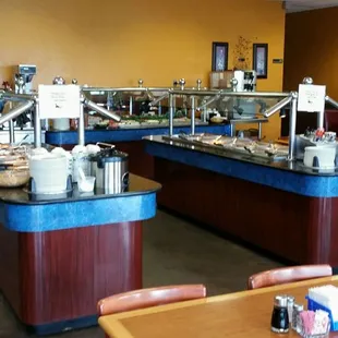 The whole buffet at Mr Lu's Chinese Buffet.