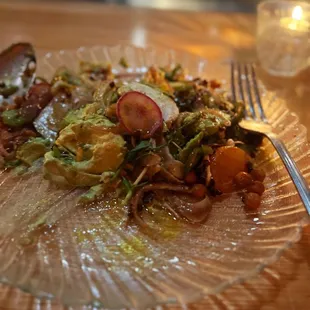 a plate of food on a table