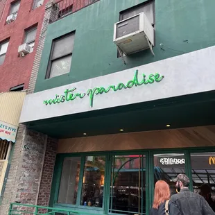 outside