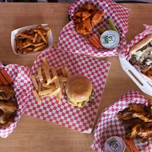 a variety of food items