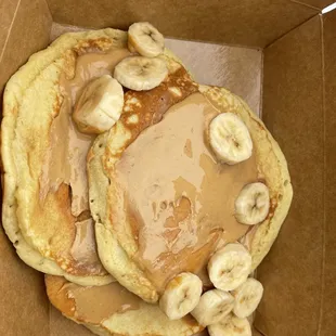 Peanut butter banan pancakes