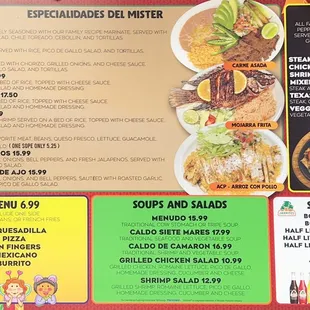 ramen and noodles, menu