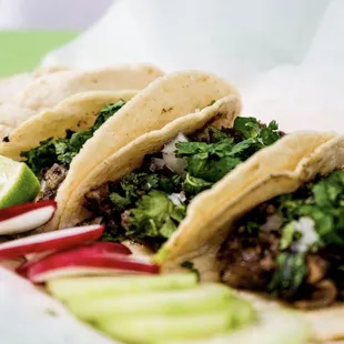 two tacos on a plate