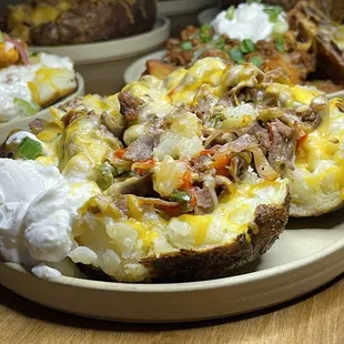 a close up of a plate of food