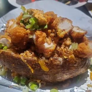 Jalapeño Popper Tater with Crispy Chicken added!